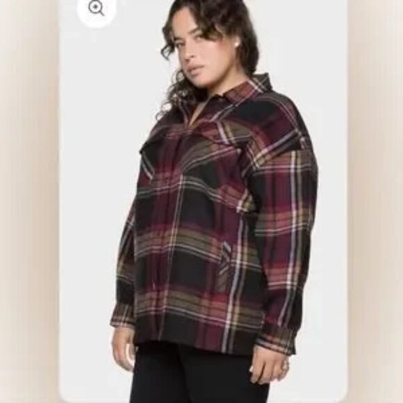 Plaid Shacket by Dex - Picture 1 of 12